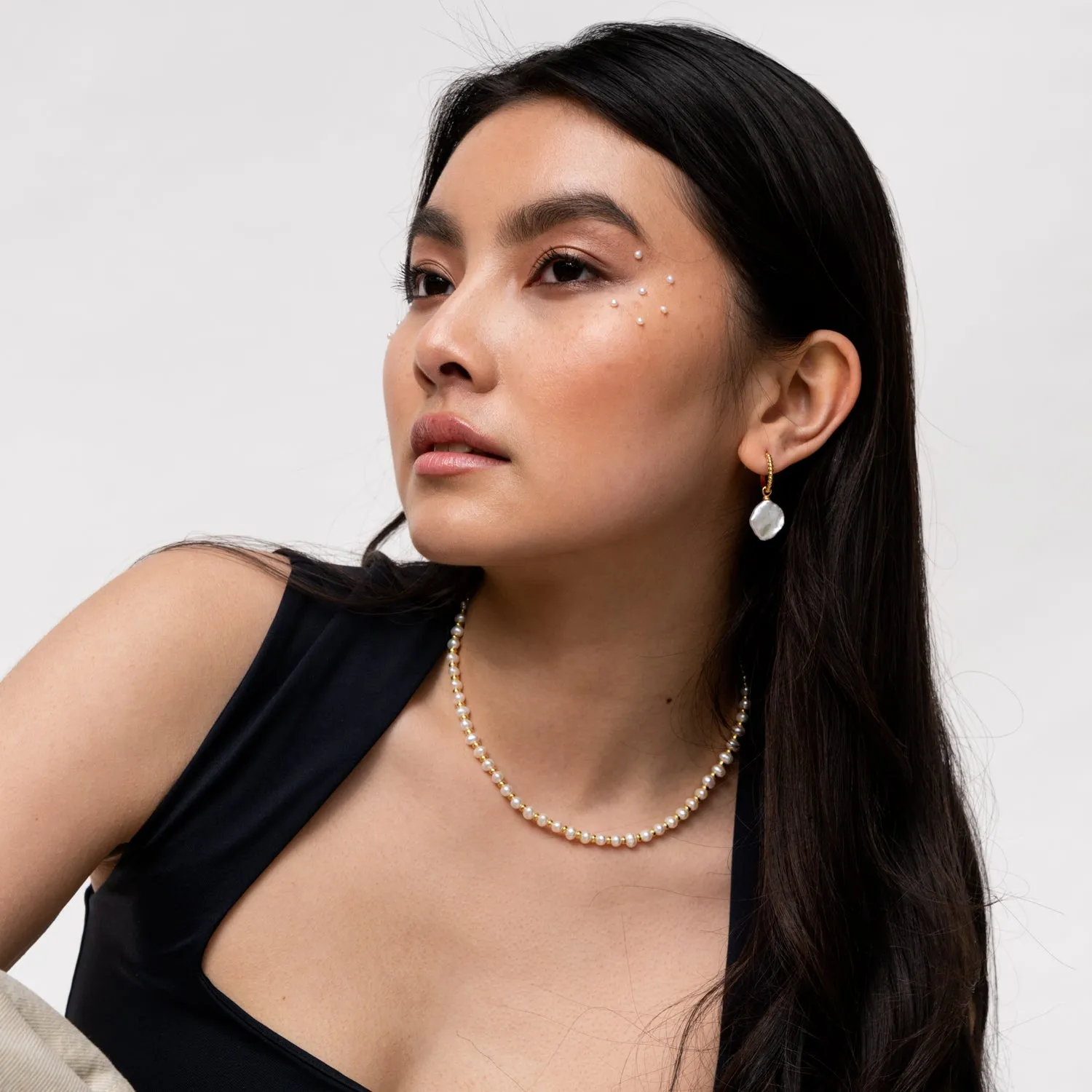 Timeless Keshi Pearl Hoops