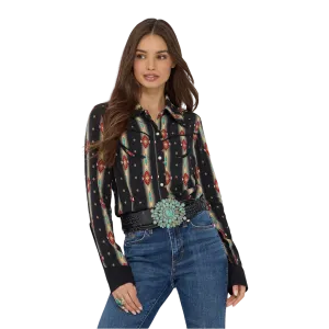 Wrangler Women's Lainey Wilson Black Checotah Shirt